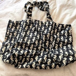 Beach Tote Seahorse Design
